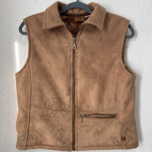 Women's Tsunami Brown Faux Suede Sherpa Lined Vest SP(448T)